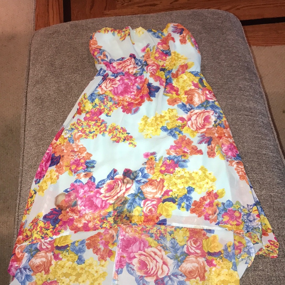Hi Low Strapless Dress